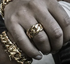 18K Gold Plated Cuban Link Ring | Golden Gilt