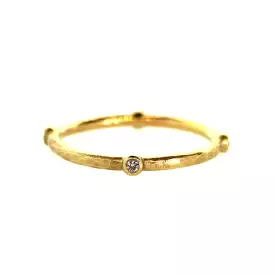 4 Bezeled Diamond Gold Ring