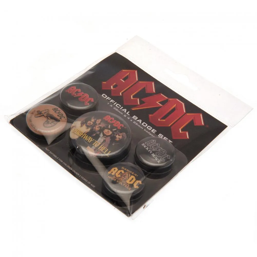 AC/DC Button Badge Set