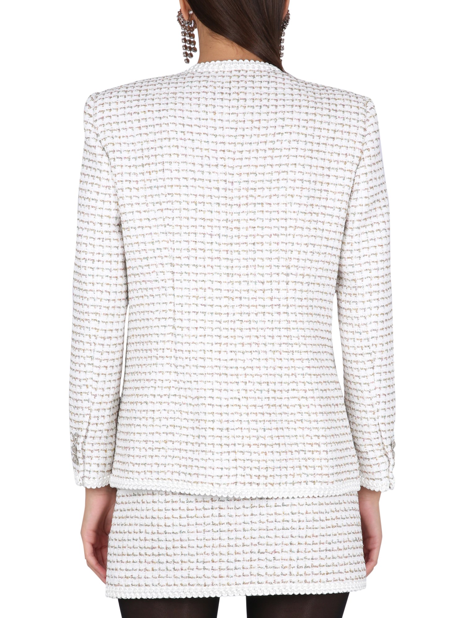 ALESSANDRA RICH    COTTON BLEND TWEED JACKET