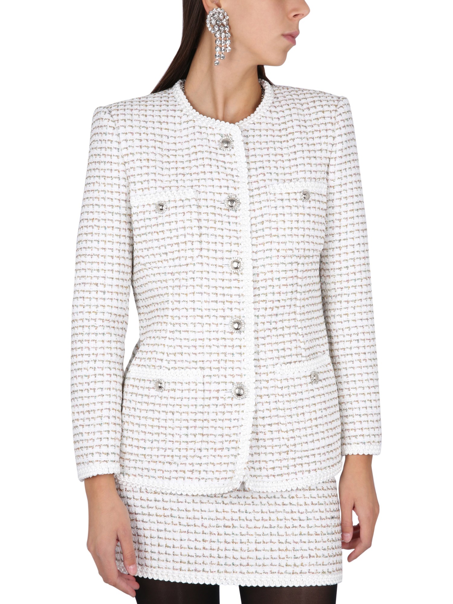 ALESSANDRA RICH    COTTON BLEND TWEED JACKET