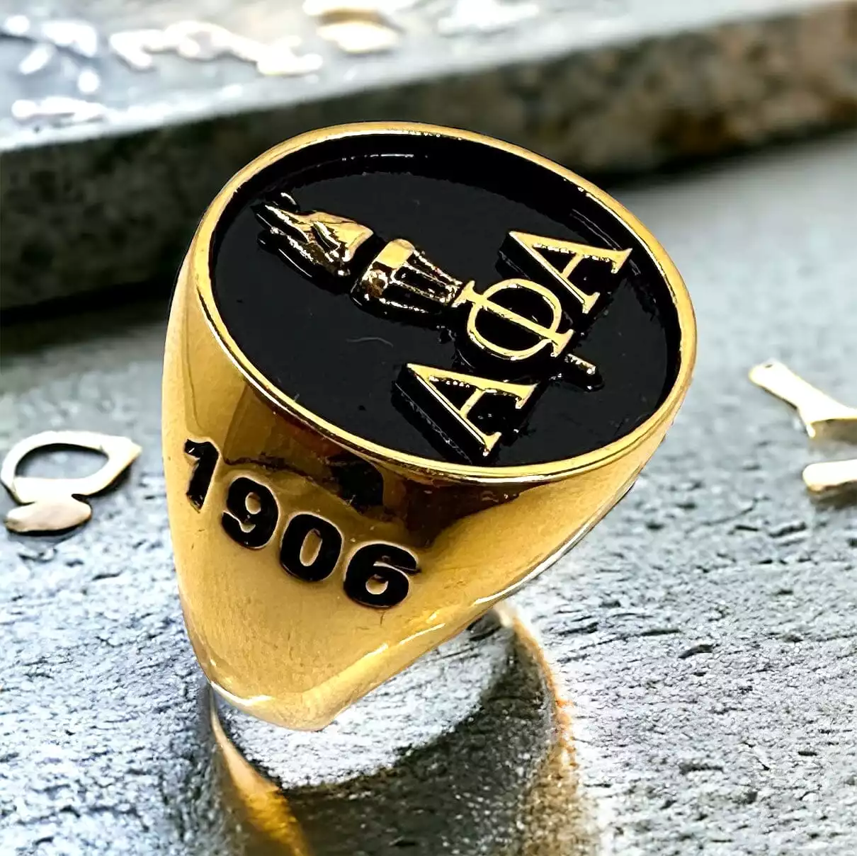 Alpha Phi Alpha Light Of The World Gold Ring