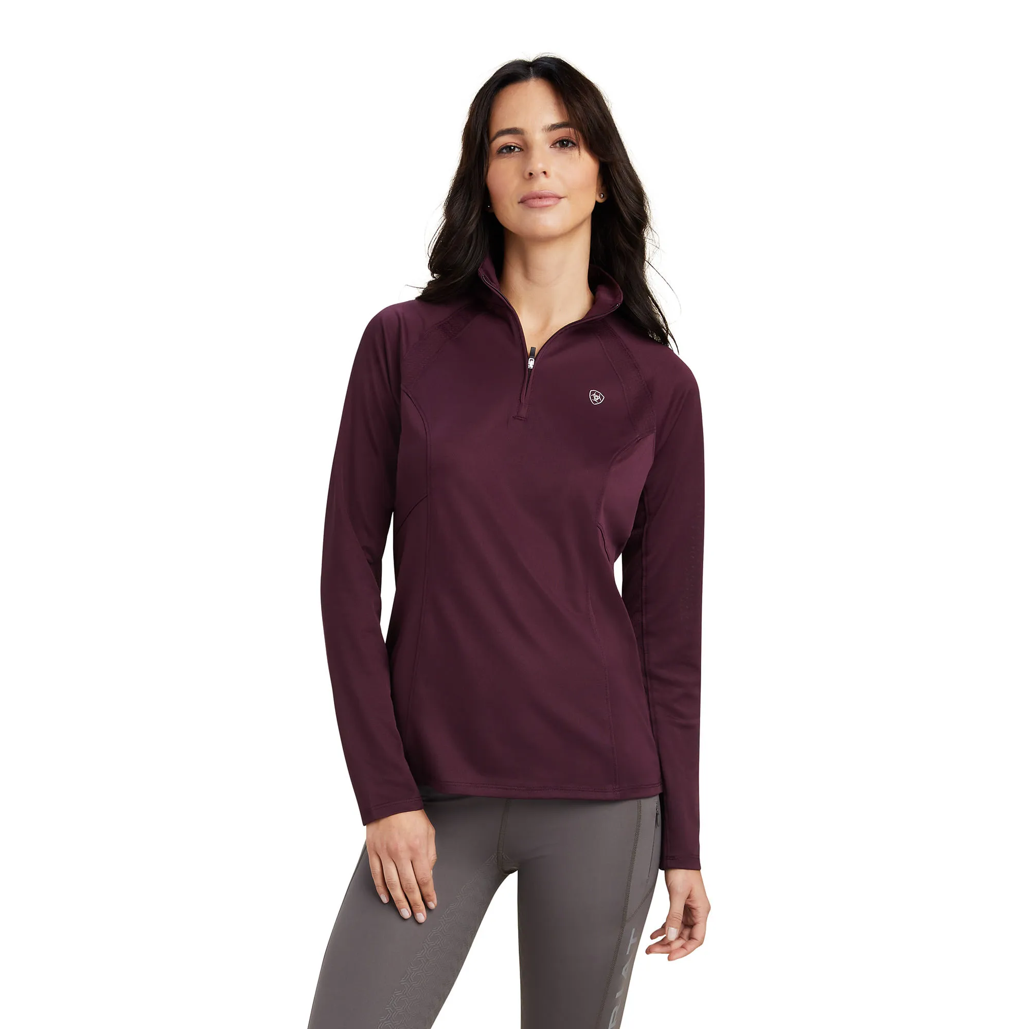 Ariat Womens Sunstopper 2.0 1/4 Zip Base Layer Long Sleeve