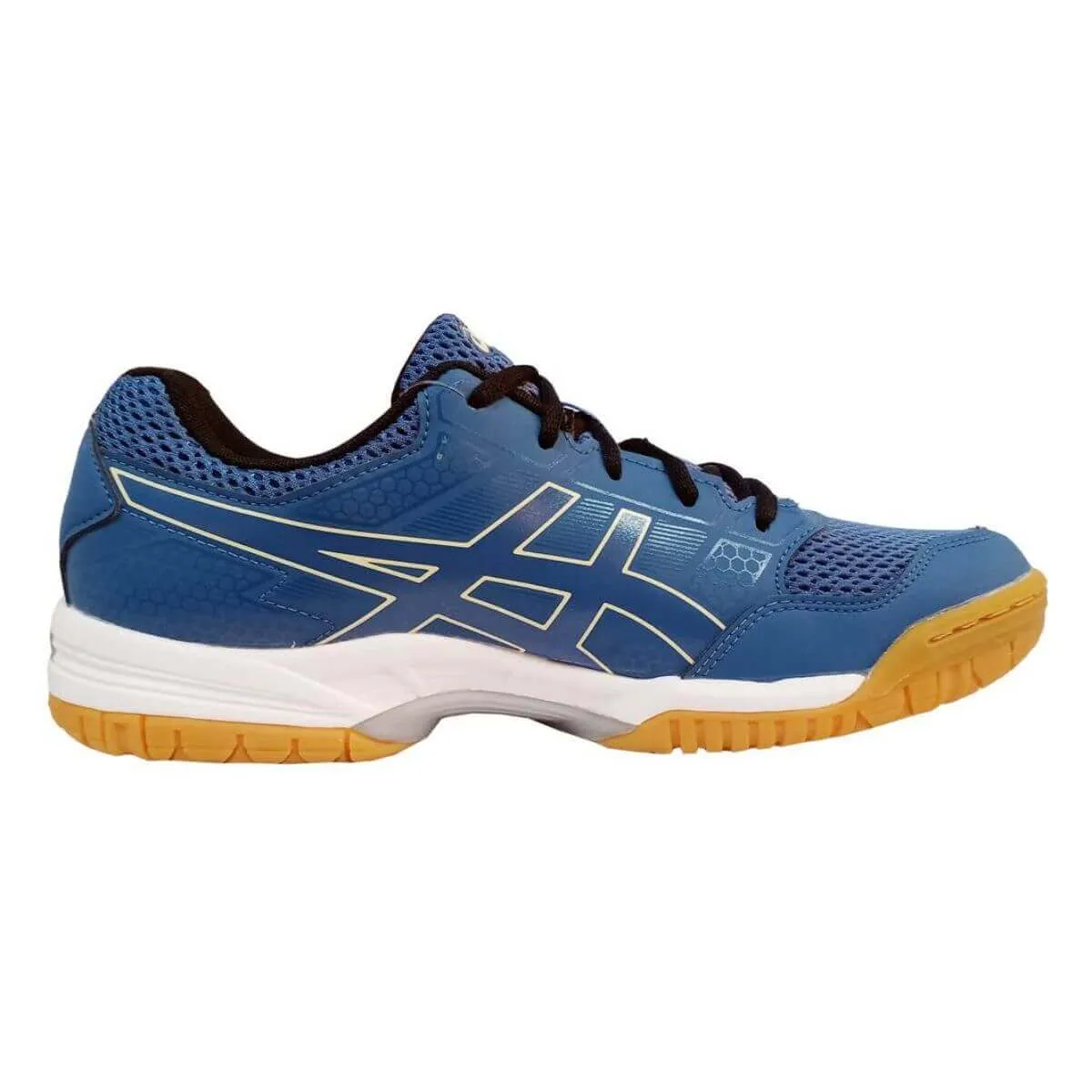 ASICS Men's Gel-Courtmov+ Badminton Shoe (Azure/Butter)