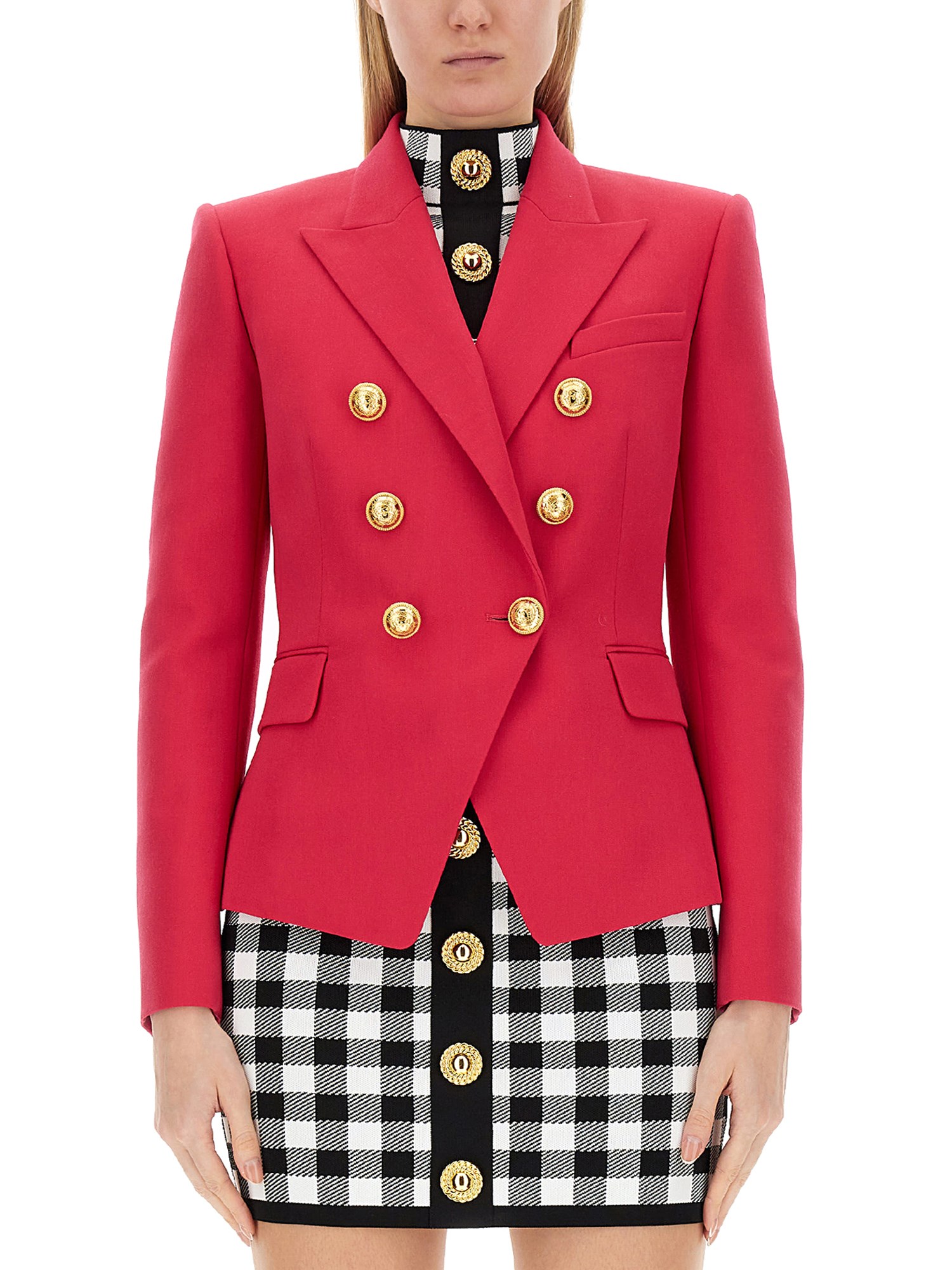 BALMAIN    SIX-BUTTON CLASSIC WOOL JACKET