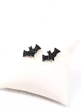 Bat Stud Earrings- Black