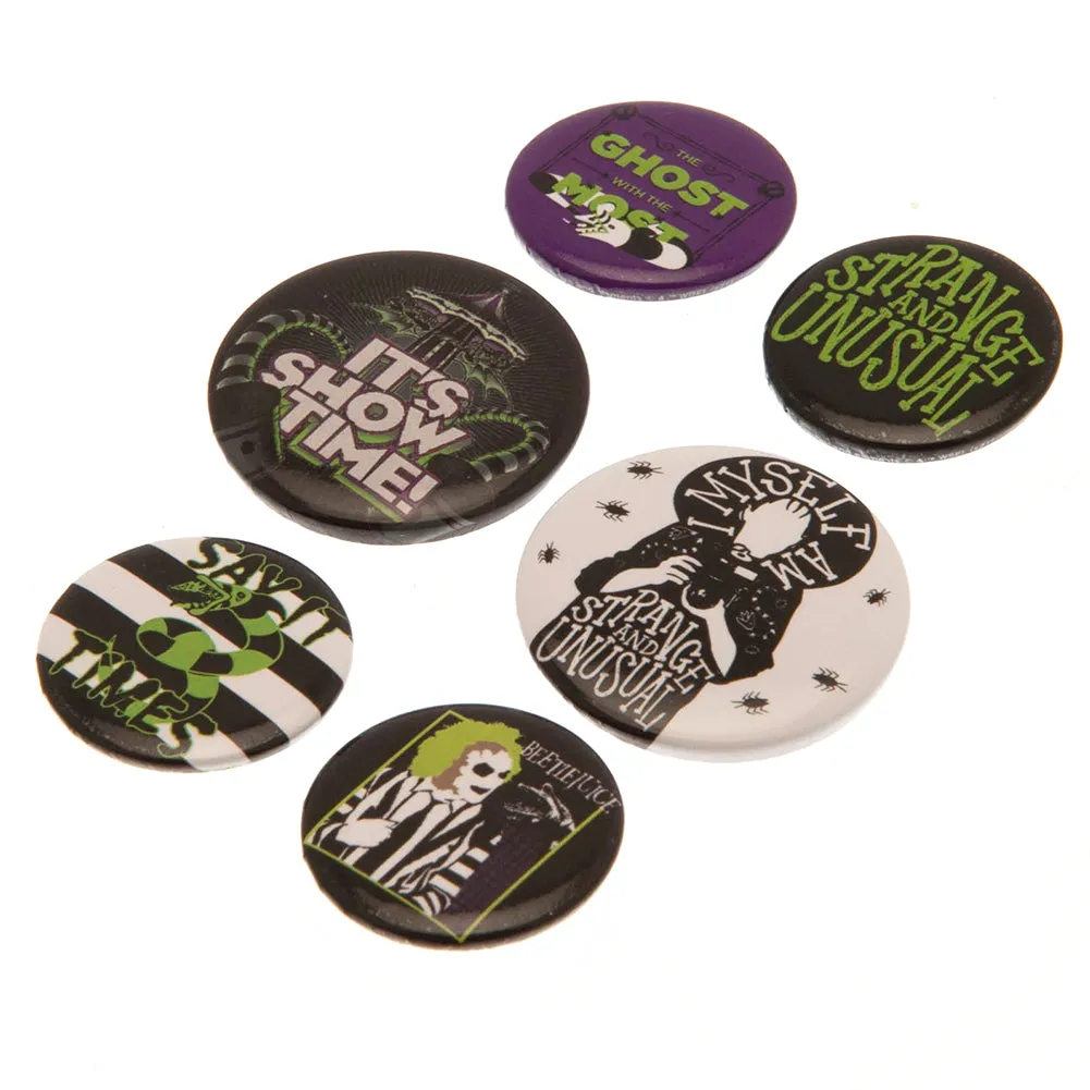 Beetlejuice Button Badge Set