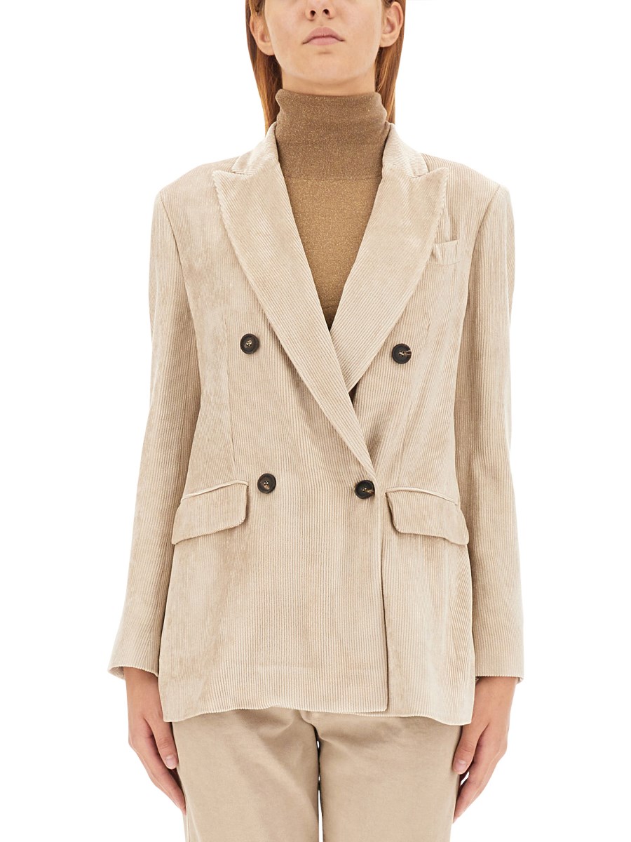 BRUNELLO CUCINELLI    VISCOSE DOUBLE-BREASTED JACKET