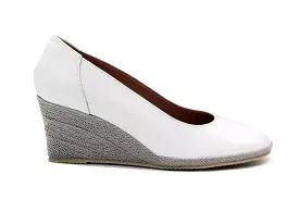 Bruno's White Patent Wedge Shoe Regina