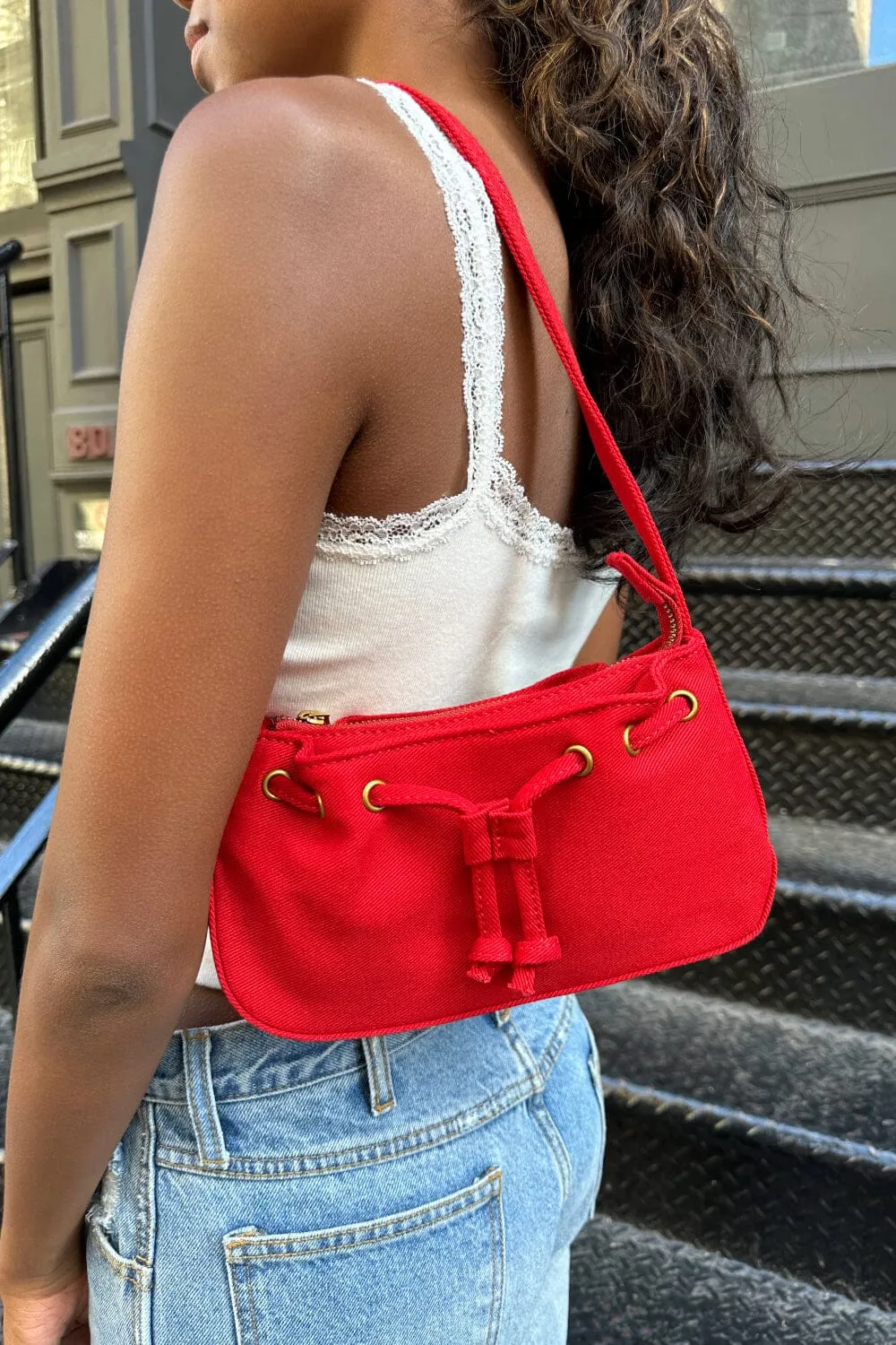 Canvas Scrunched Shoulder Bag