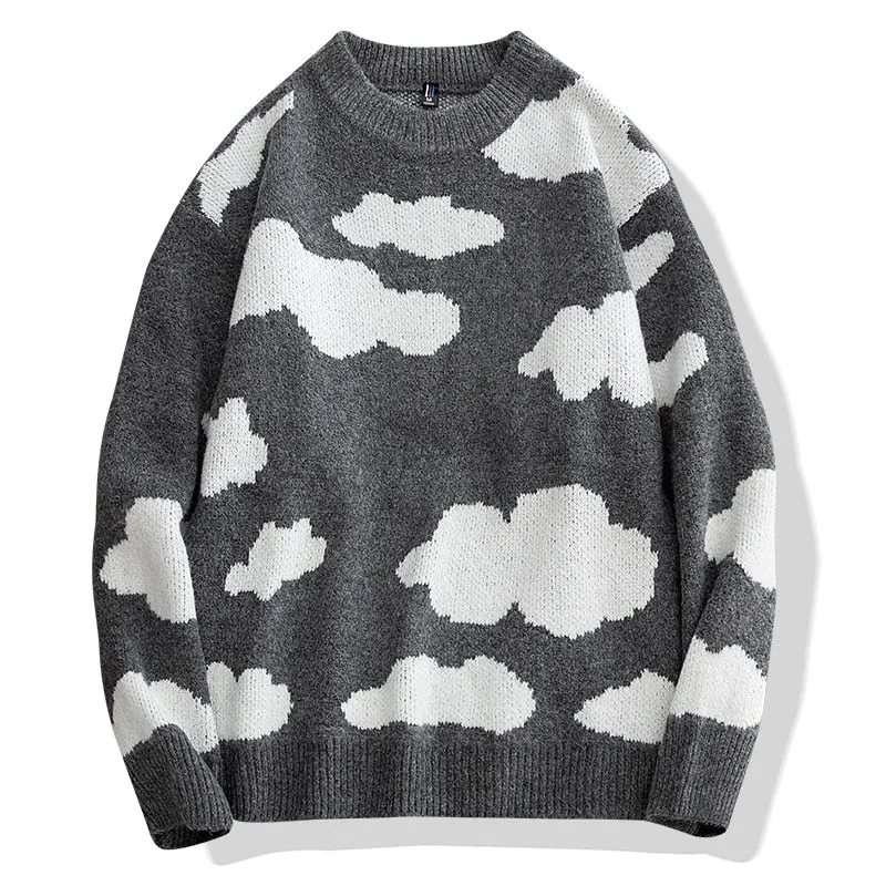 Casual Hand Knitted Hip Hop Loose Pullover Sweater for Men and Women