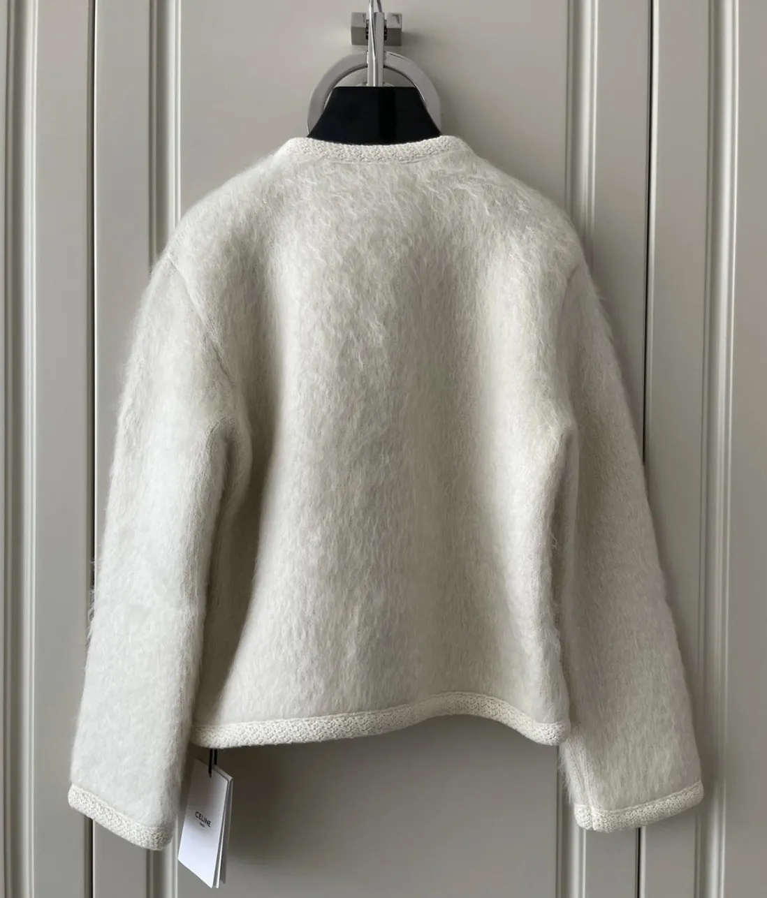 CELINE  |Cardigan jacket in brushed mohair