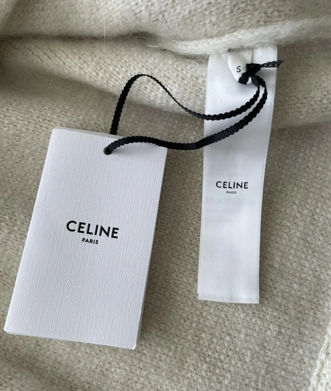 CELINE  |Cardigan jacket in brushed mohair