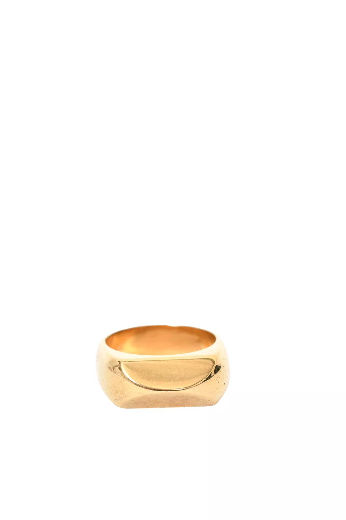 Celine Gold Toned Brass 'Chaîne Triomphe Large Diamanté' Ring sz 50