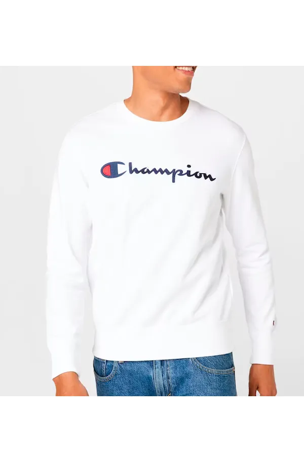 Champion Rochester Crew Sweat Big Logo White