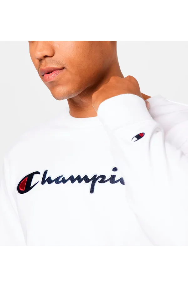 Champion Rochester Crew Sweat Big Logo White