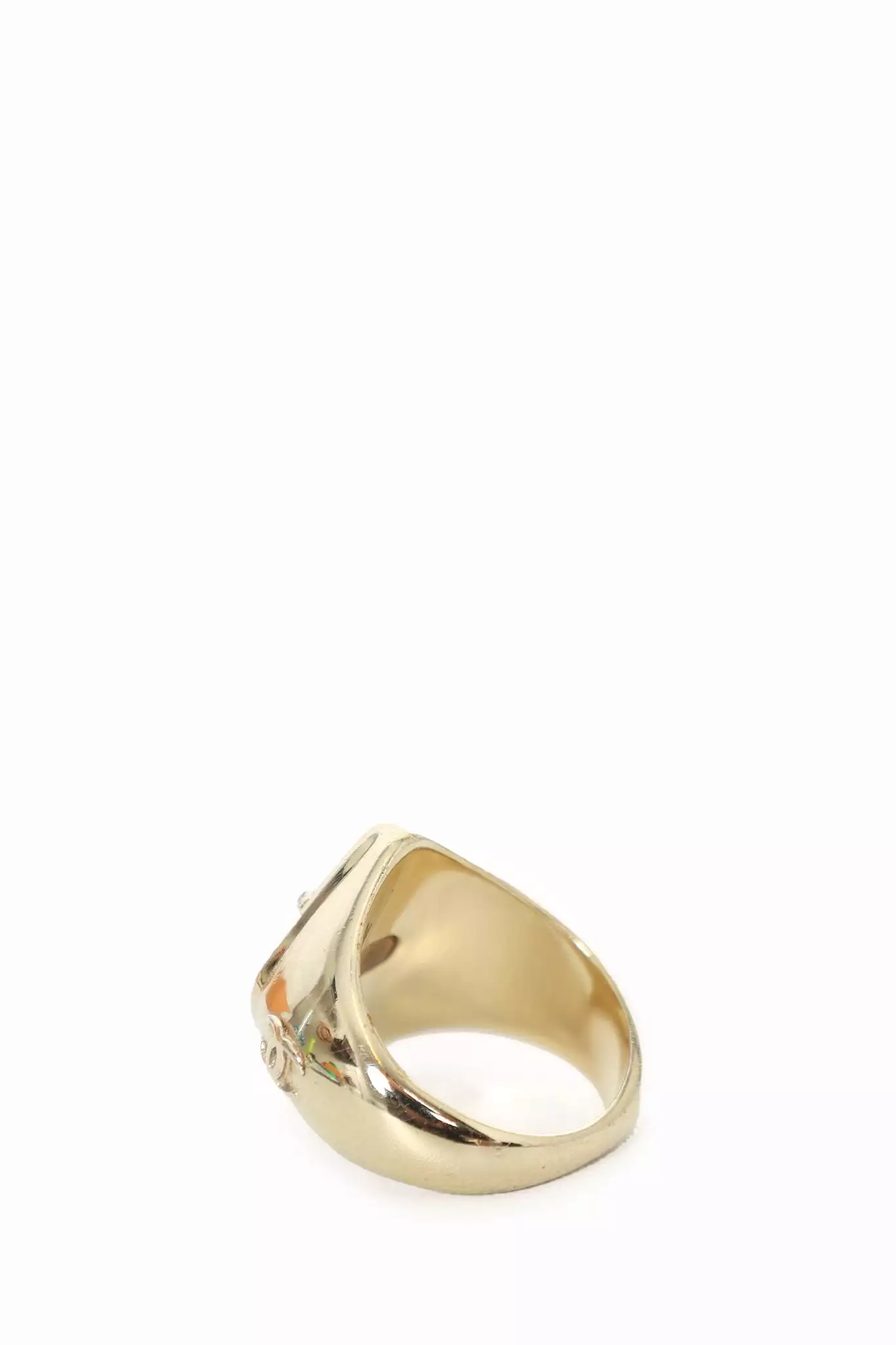 Chanel Gold Tone Cross AB7018 Ring