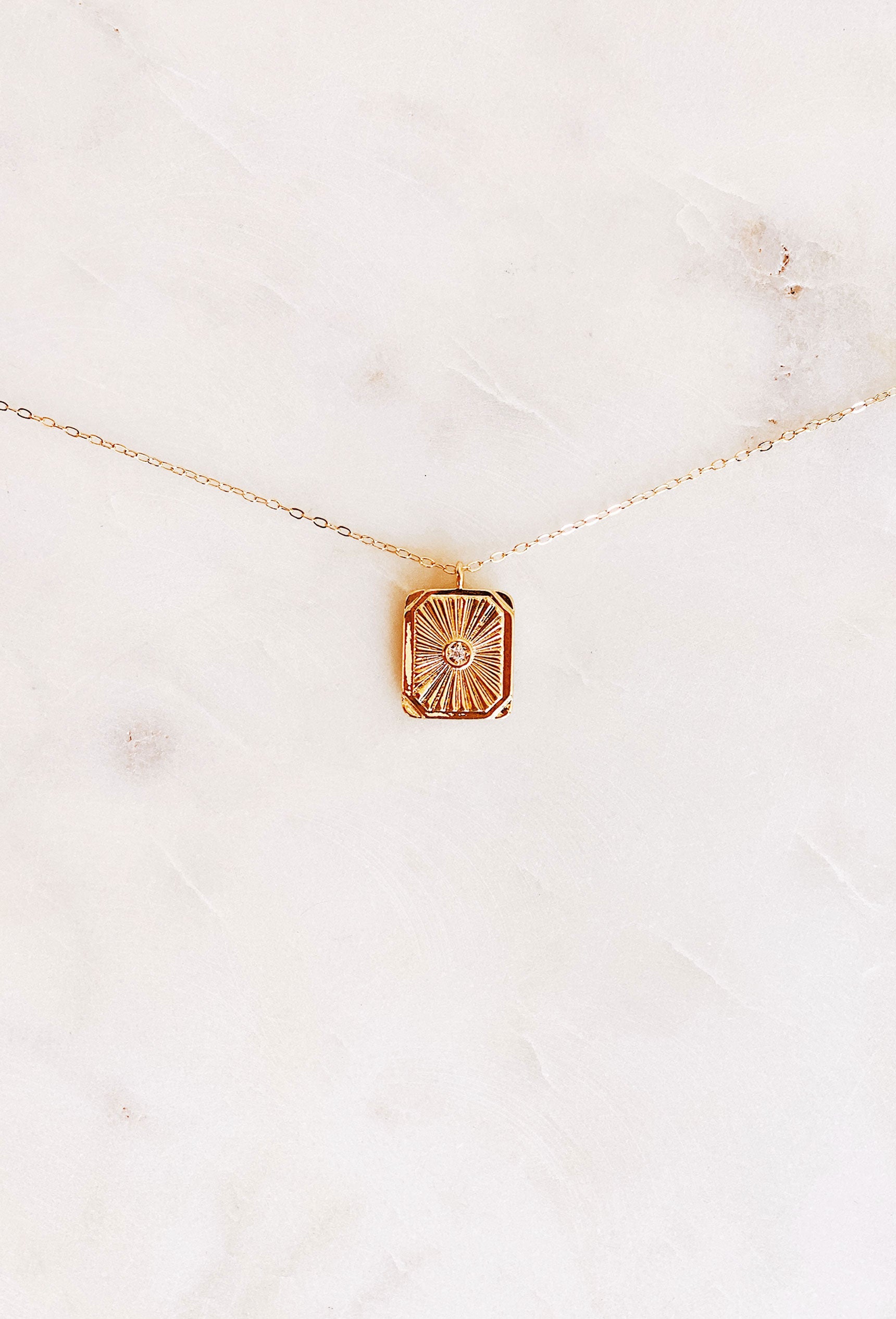 Columbus Crystal Card Necklace