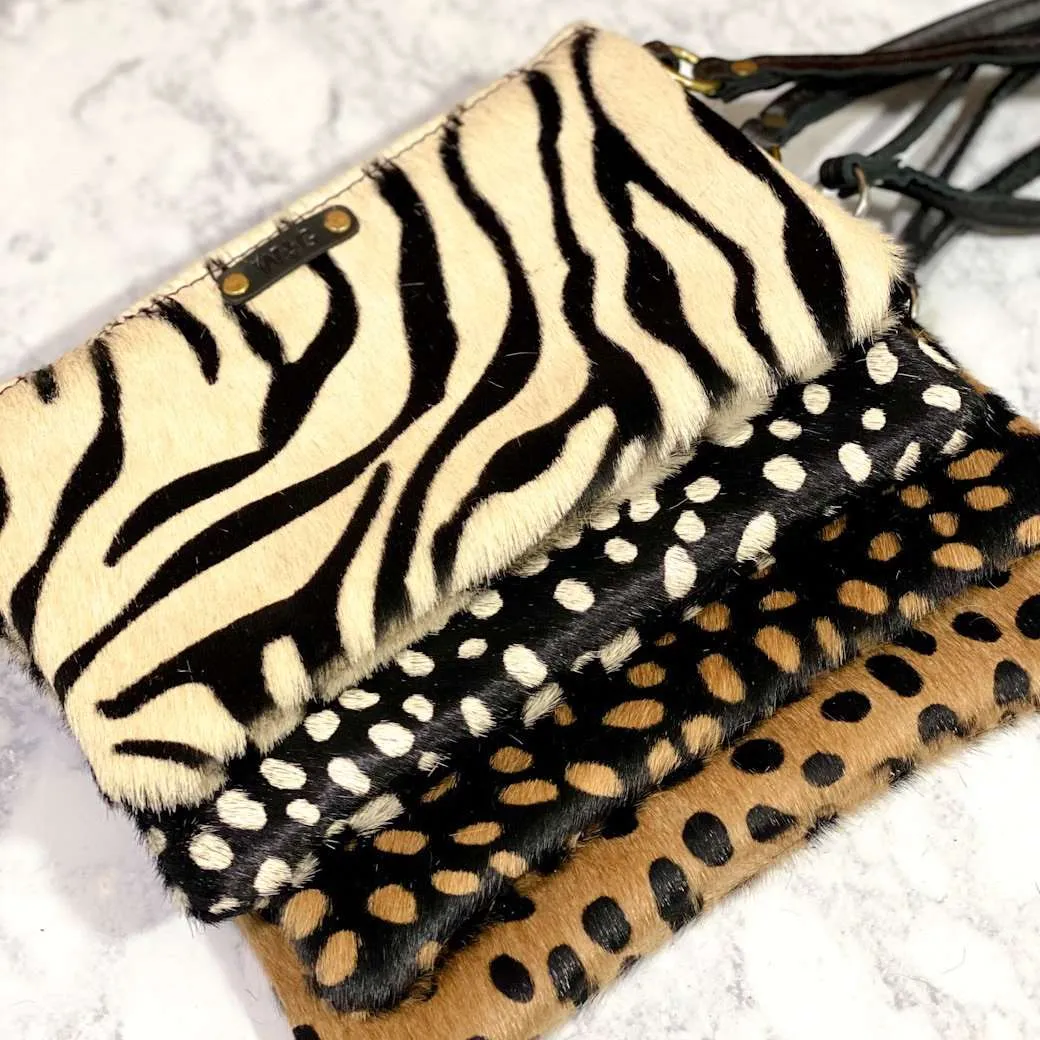 Exotic Print Cowhide Wristlets