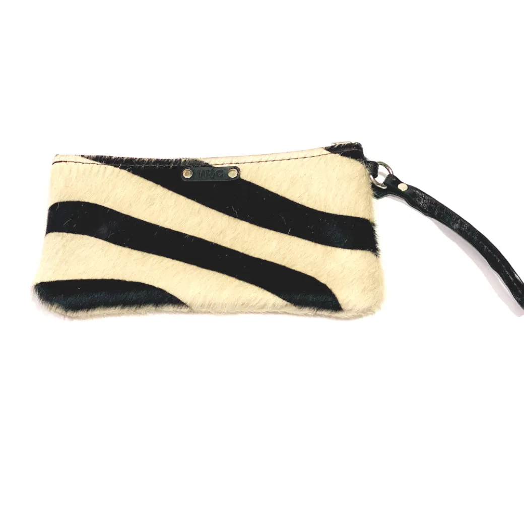 Exotic Print Cowhide Wristlets