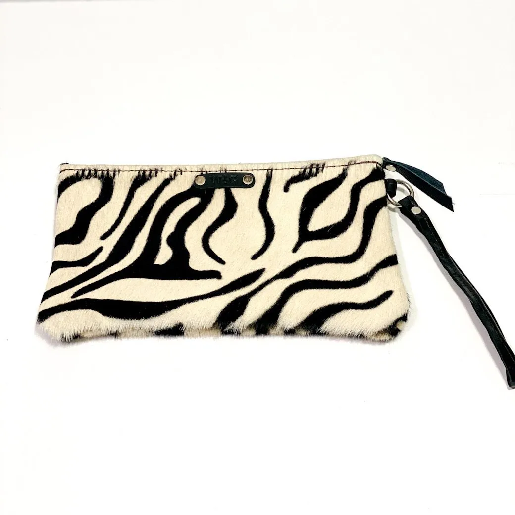 Exotic Print Cowhide Wristlets