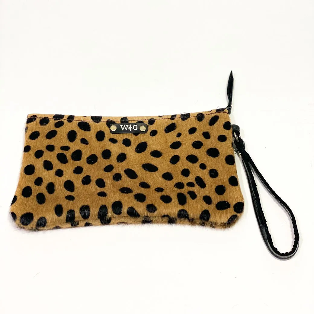 Exotic Print Cowhide Wristlets