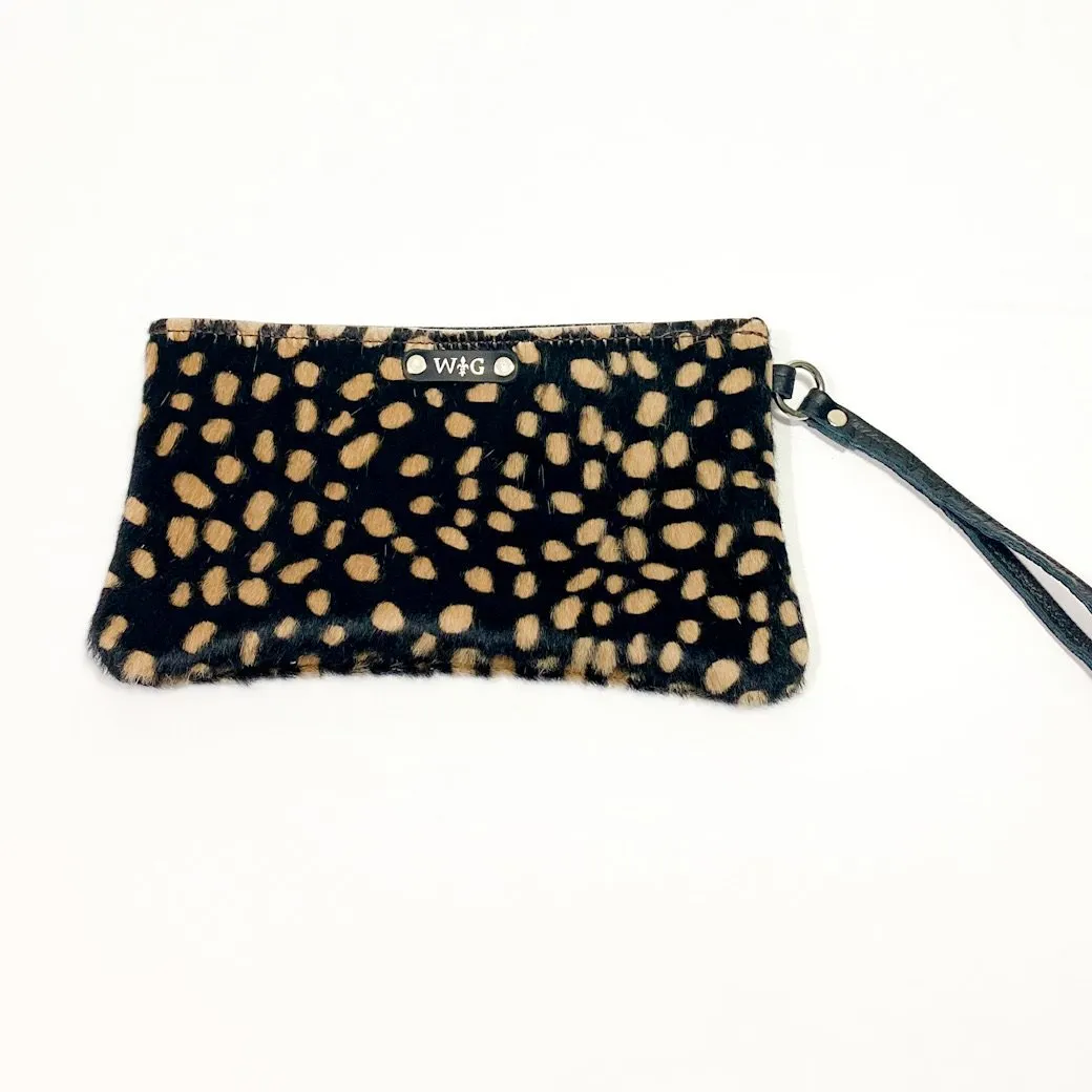 Exotic Print Cowhide Wristlets