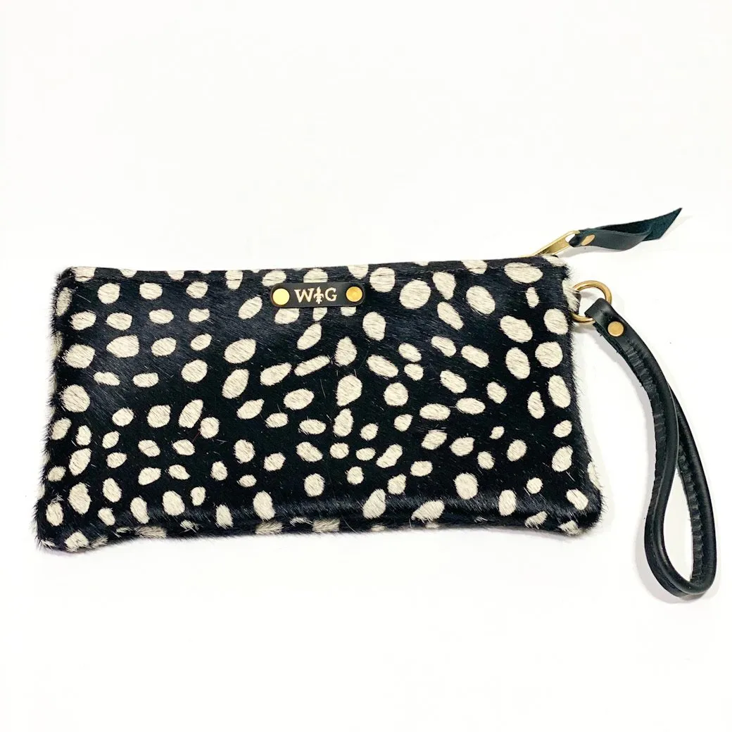 Exotic Print Cowhide Wristlets