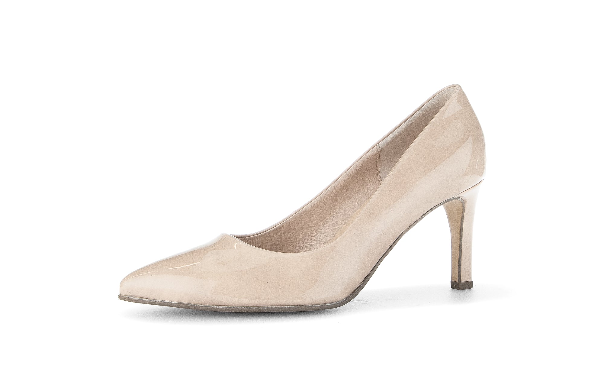 GABOR Nude Patent Pointed Court Shoe