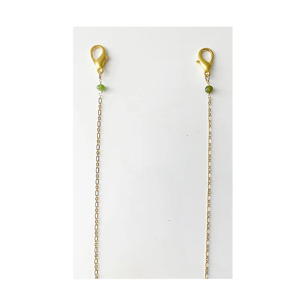 Green Garnet accent Eye-wear Chain