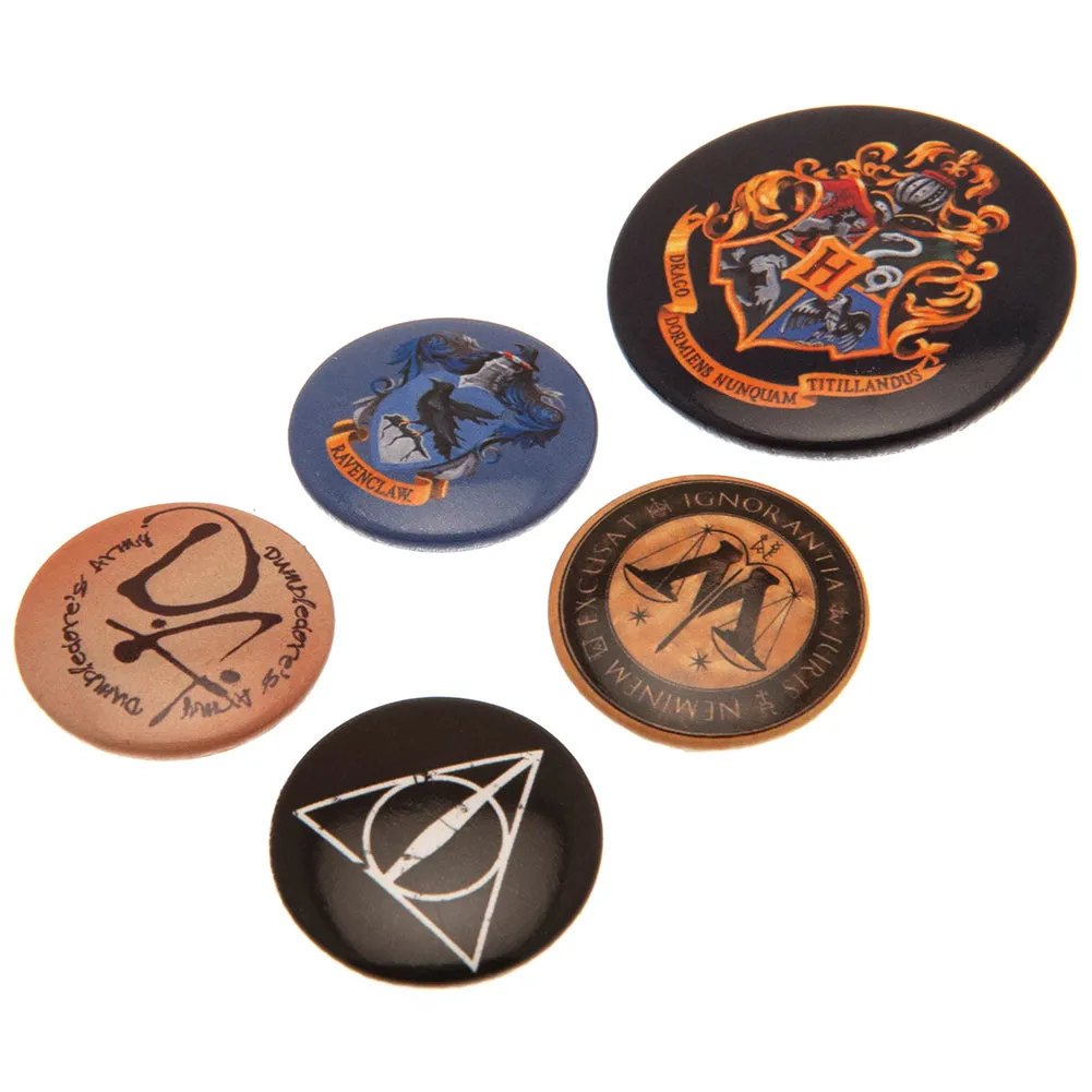 Harry Potter Button Badge Set Hogwarts