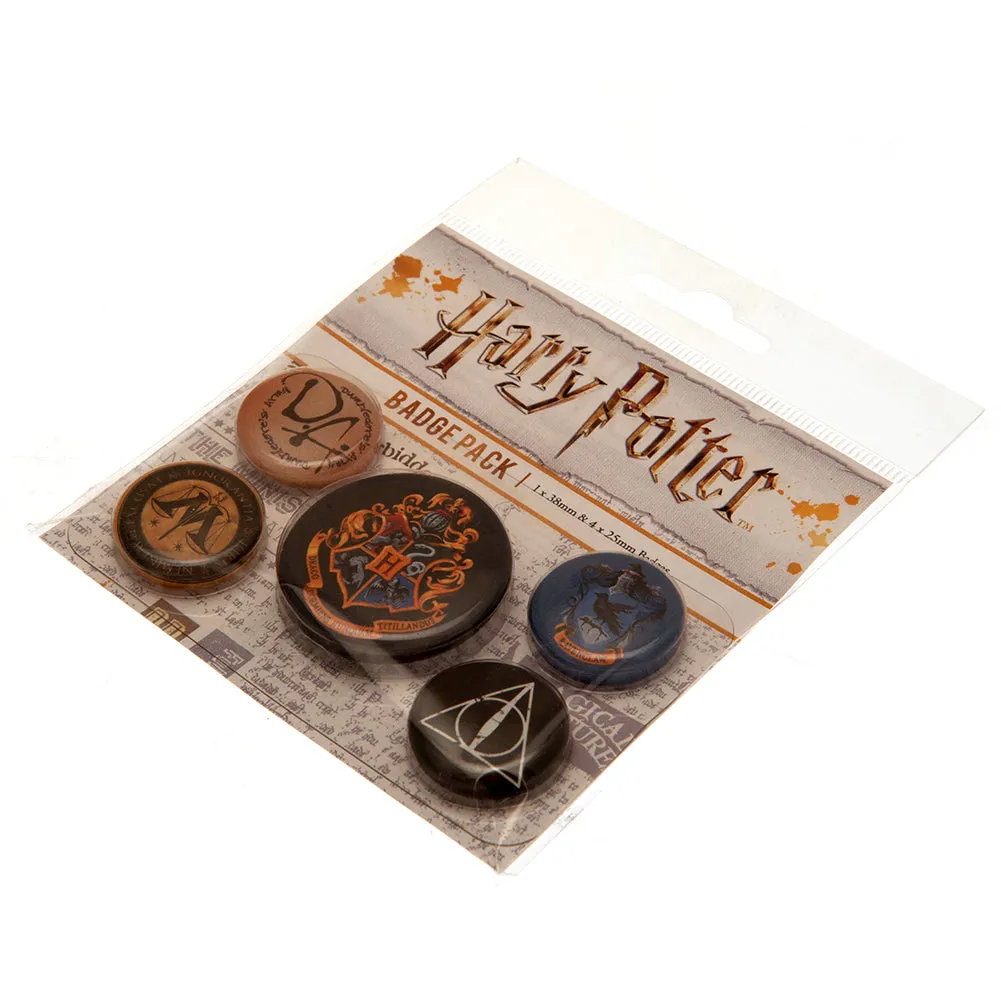 Harry Potter Button Badge Set Hogwarts