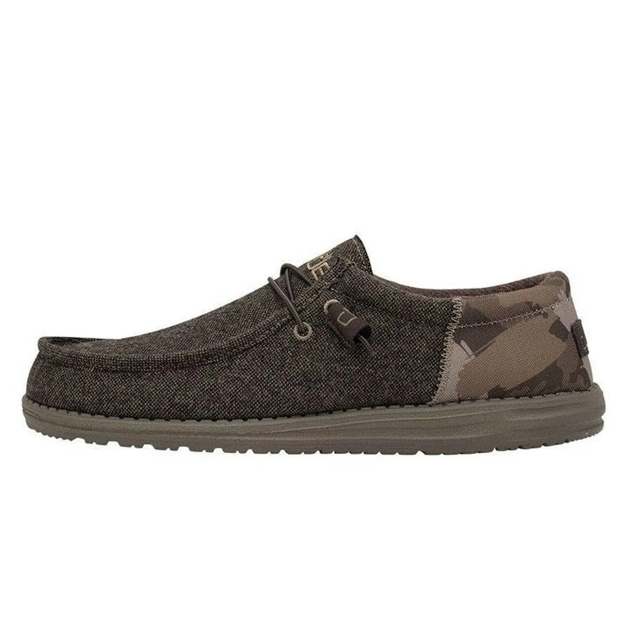 Hey Dude Mens Wally Funk Wool Slip On- Brown Camo