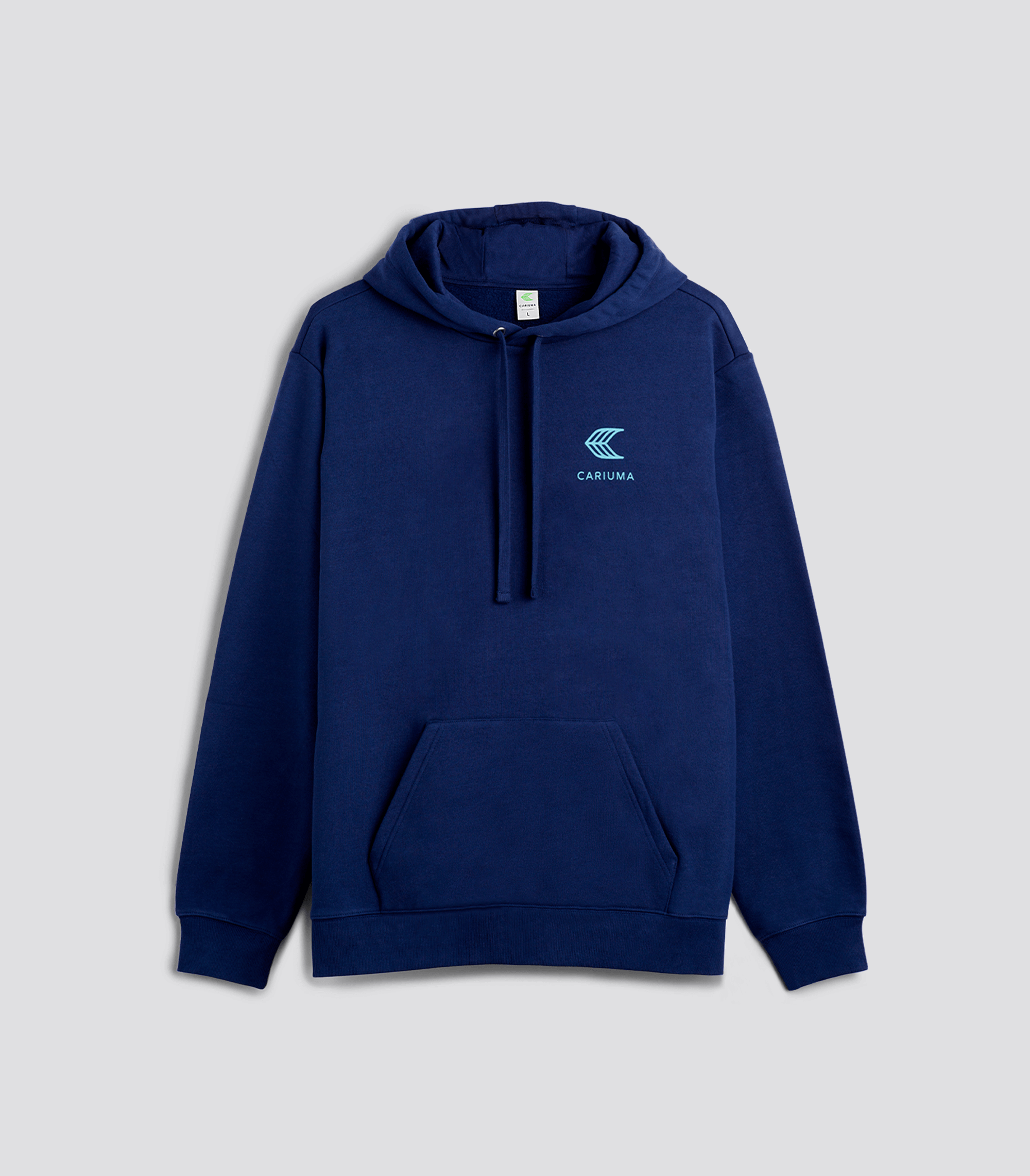 Hoodie Navy with Blue Logo