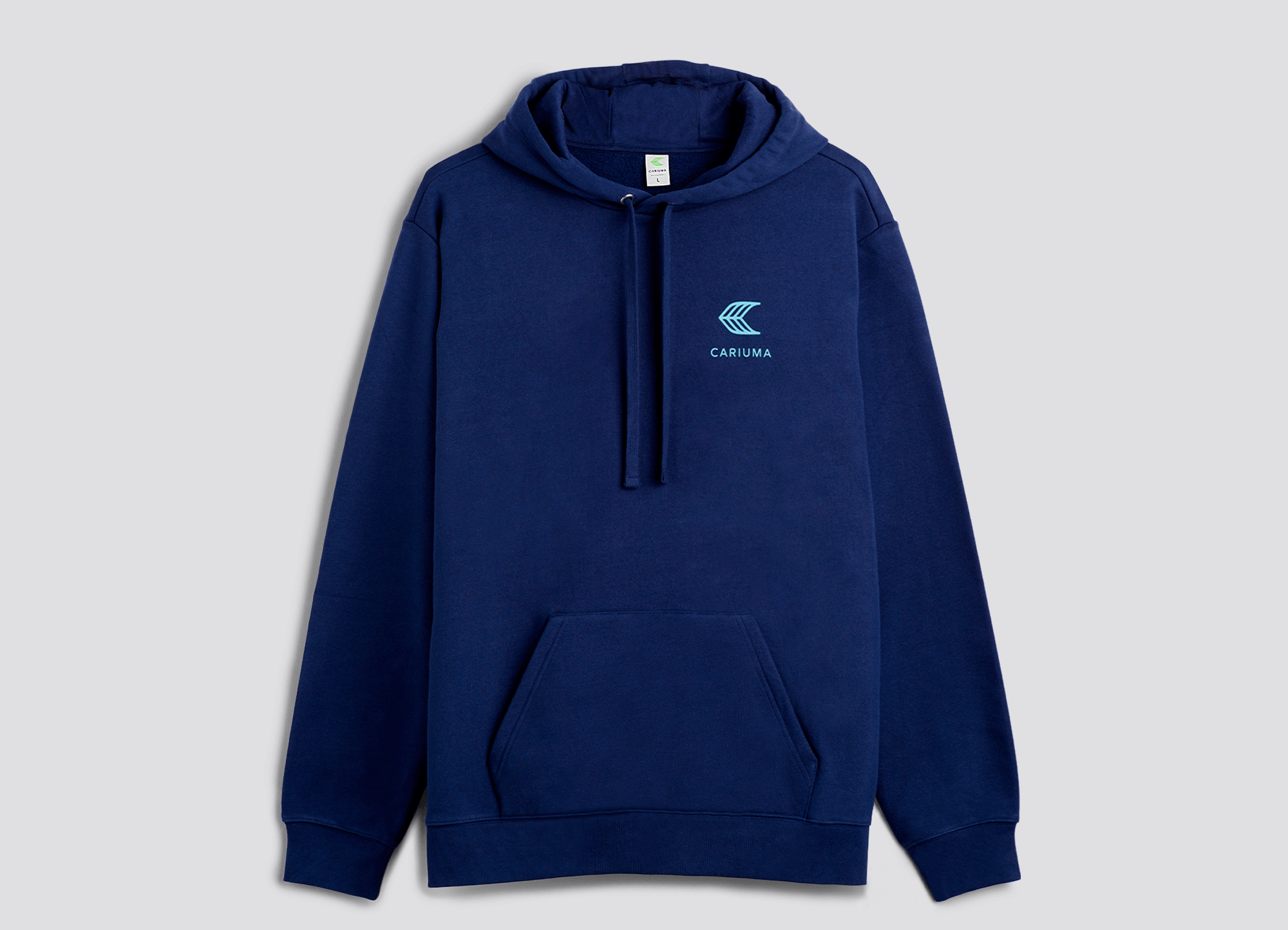 Hoodie Navy with Blue Logo