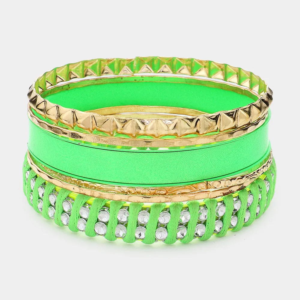 iLLASPARKZ 6PCS - Multi Layered Bangle Bracelets