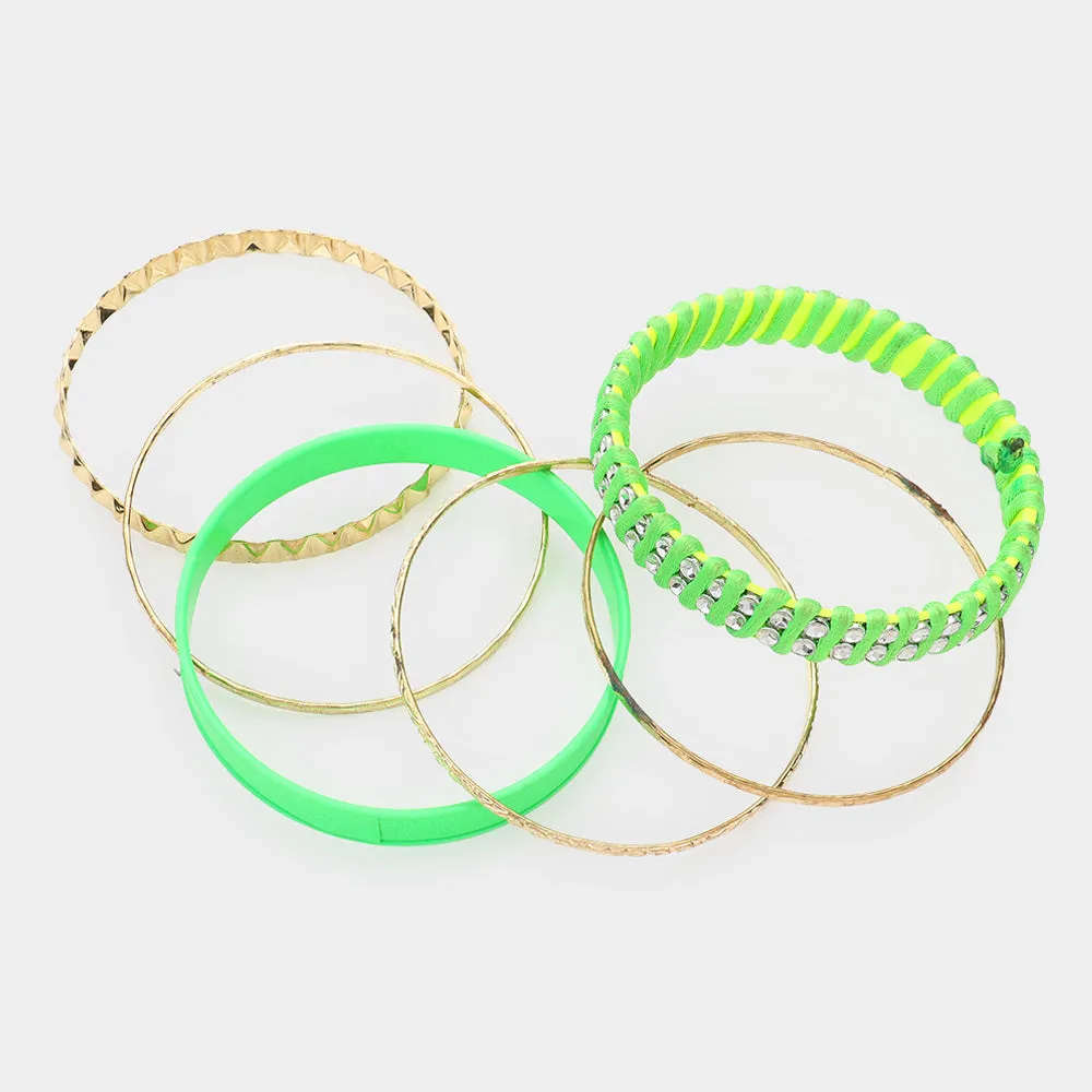 iLLASPARKZ 6PCS - Multi Layered Bangle Bracelets