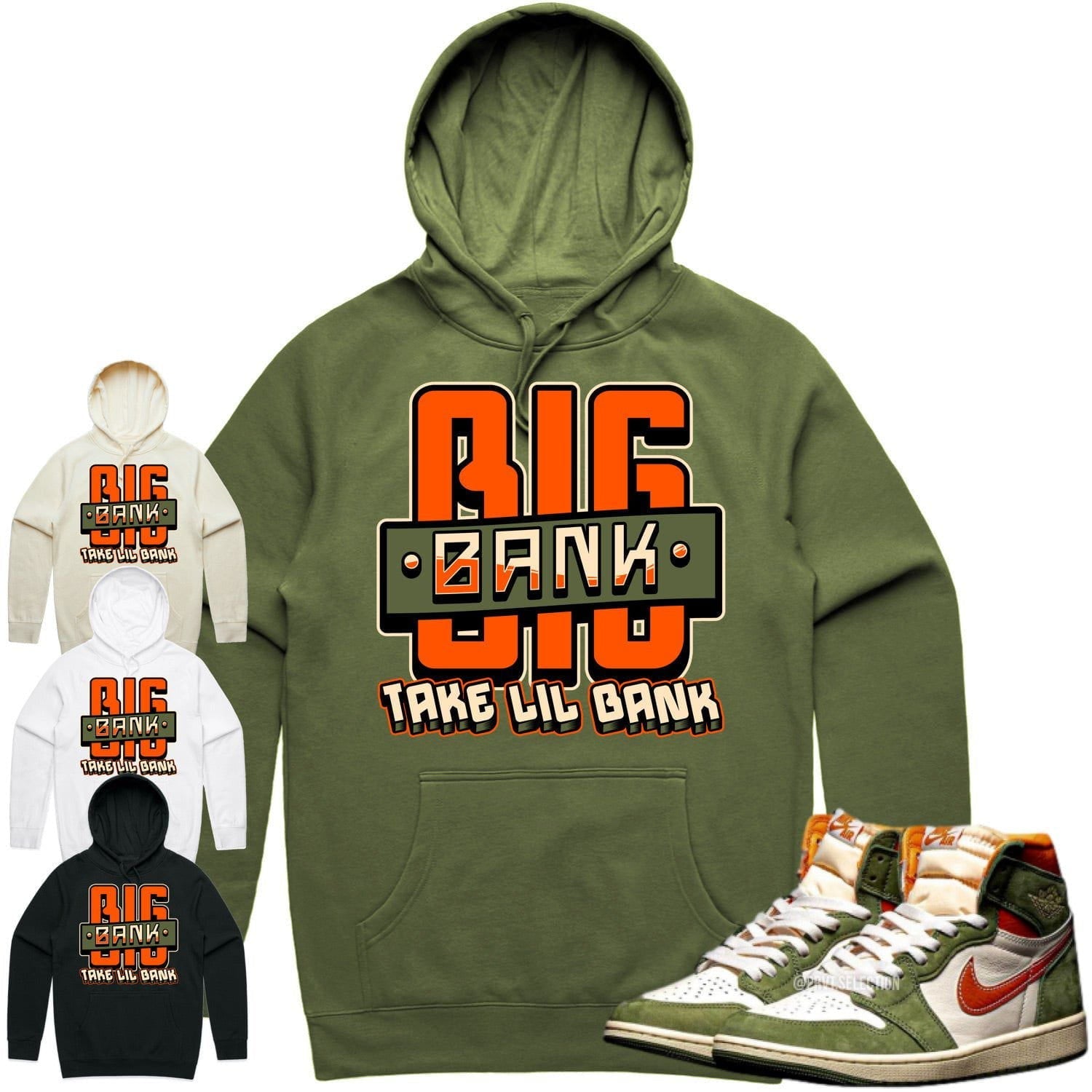 Jordan 1 Celadon 1s Hoodie to Match - CELADON BIG BANK