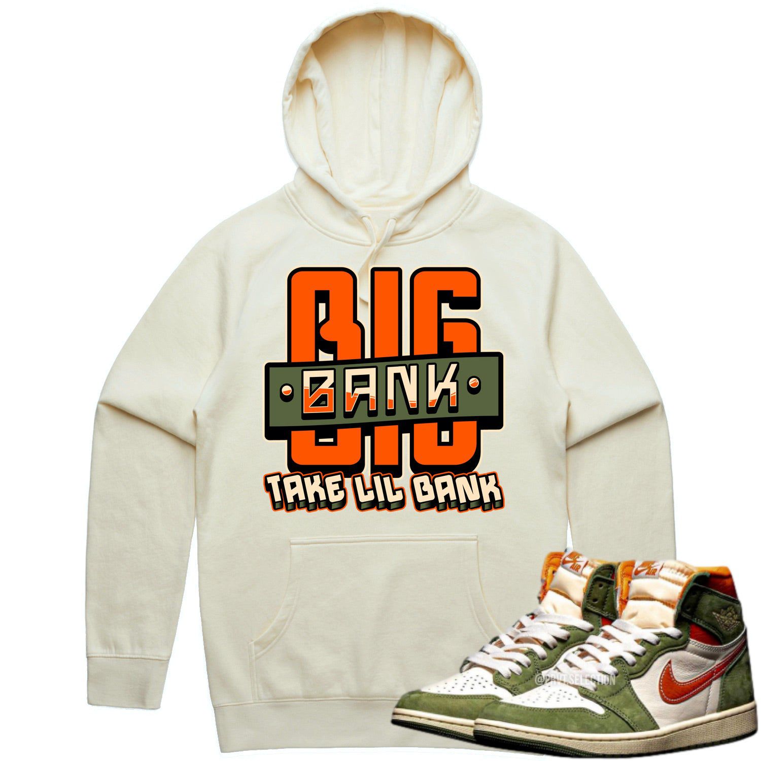 Jordan 1 Celadon 1s Hoodie to Match - CELADON BIG BANK