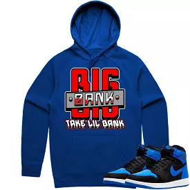 Jordan 1 Royal Suede 1s Hoodie to Match - RED BIG BANK