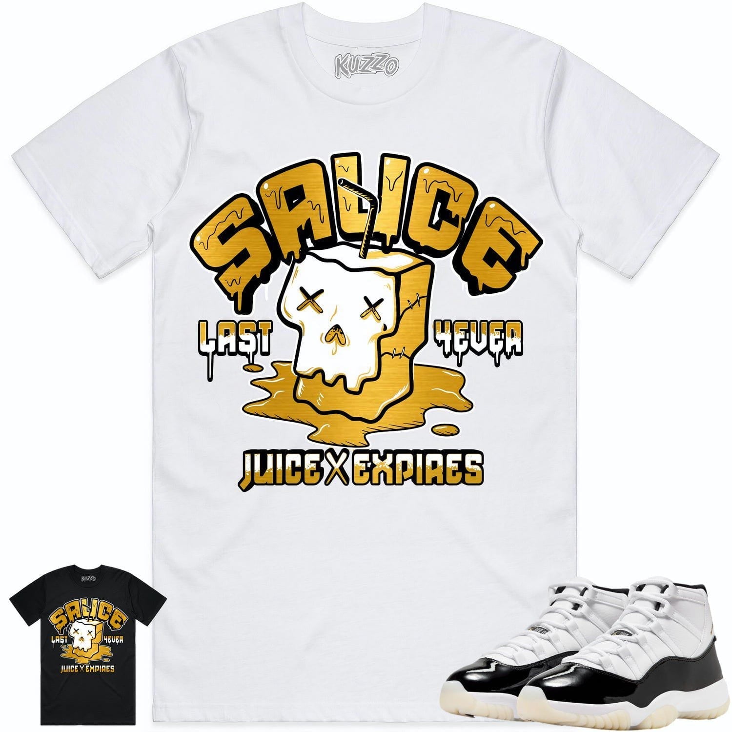 Jordan 11 Gratitude 11s Shirt to Match - GOLD METALLIC SAUCE