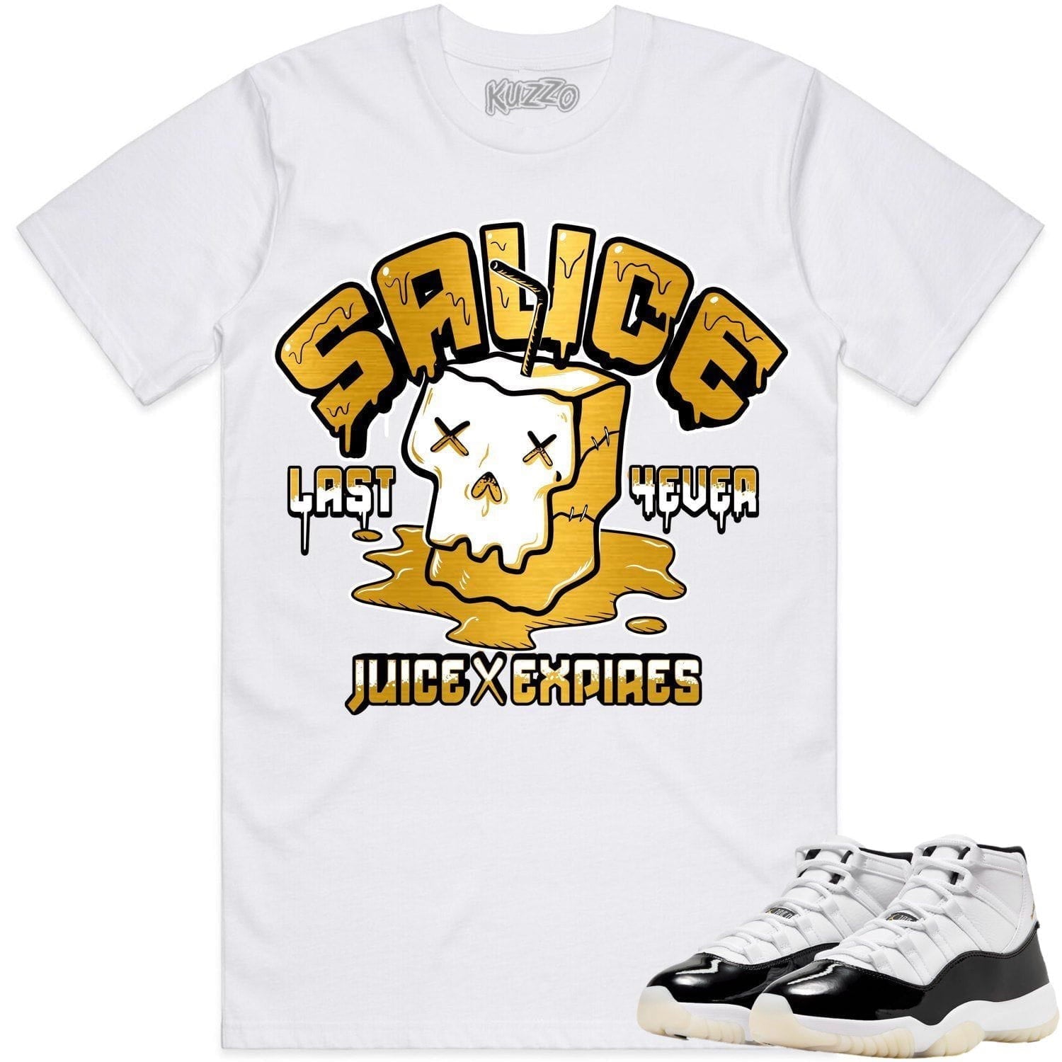 Jordan 11 Gratitude 11s Shirt to Match - GOLD METALLIC SAUCE