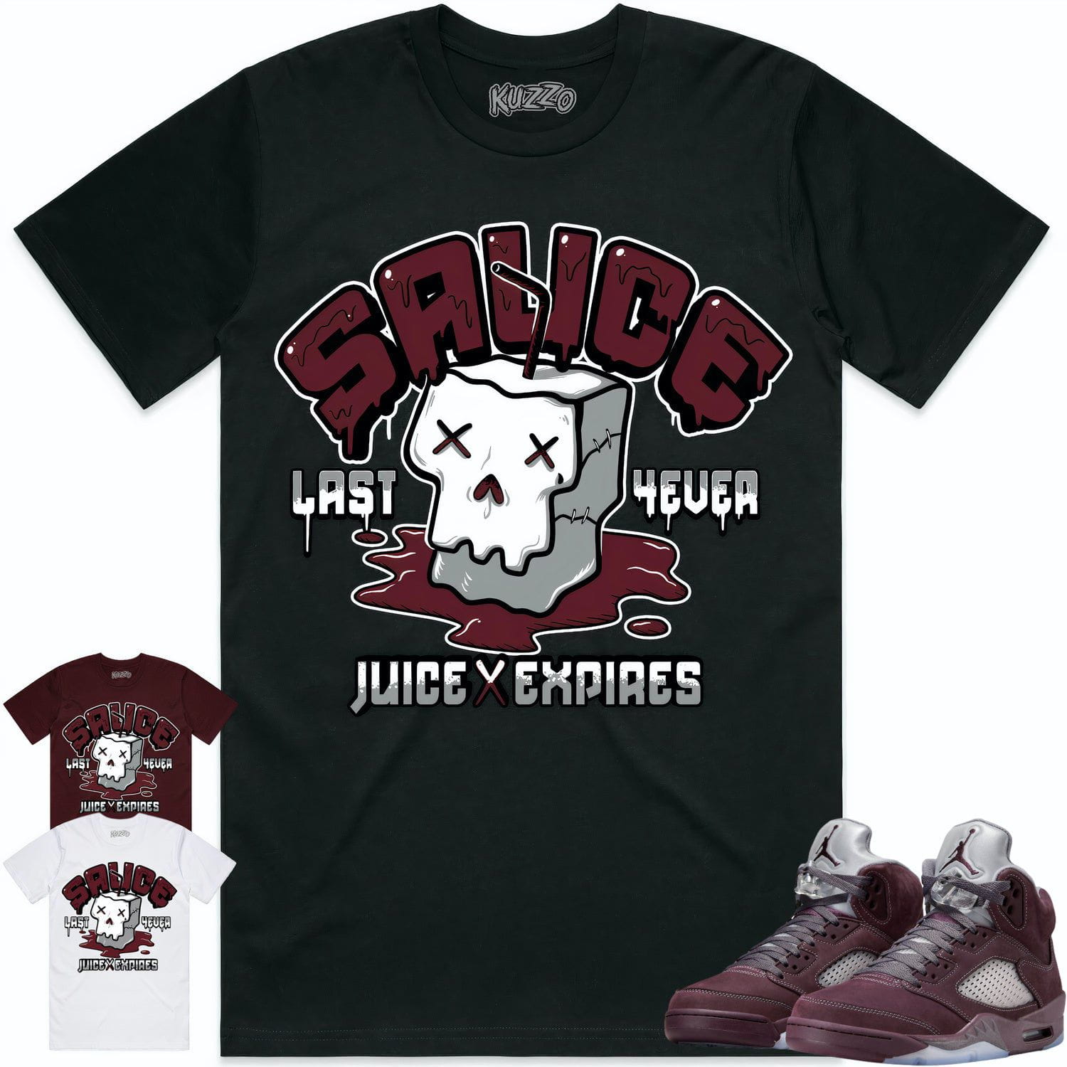 Jordan 5 Burgundy 5s Shirt to Match - BURGUNDY SAUCE