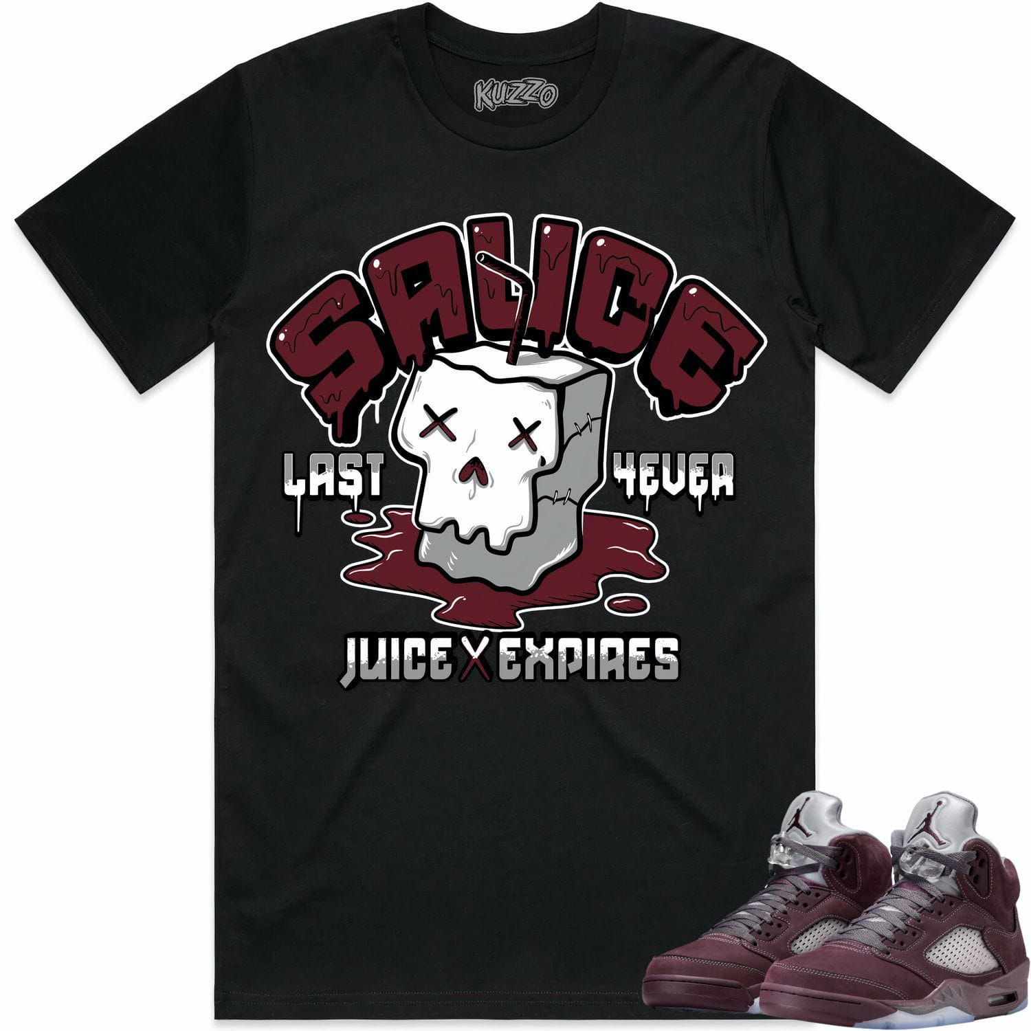 Jordan 5 Burgundy 5s Shirt to Match - BURGUNDY SAUCE