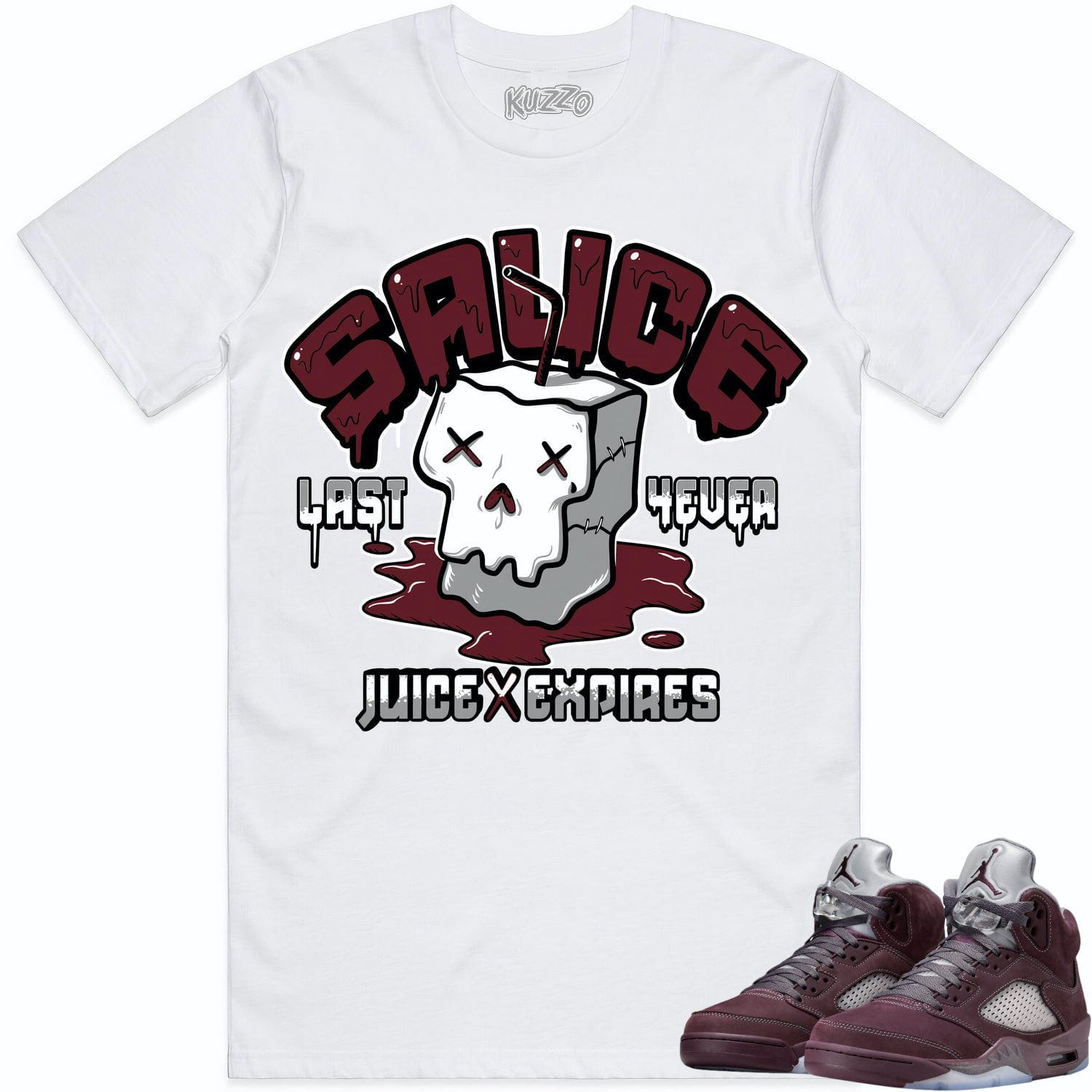 Jordan 5 Burgundy 5s Shirt to Match - BURGUNDY SAUCE