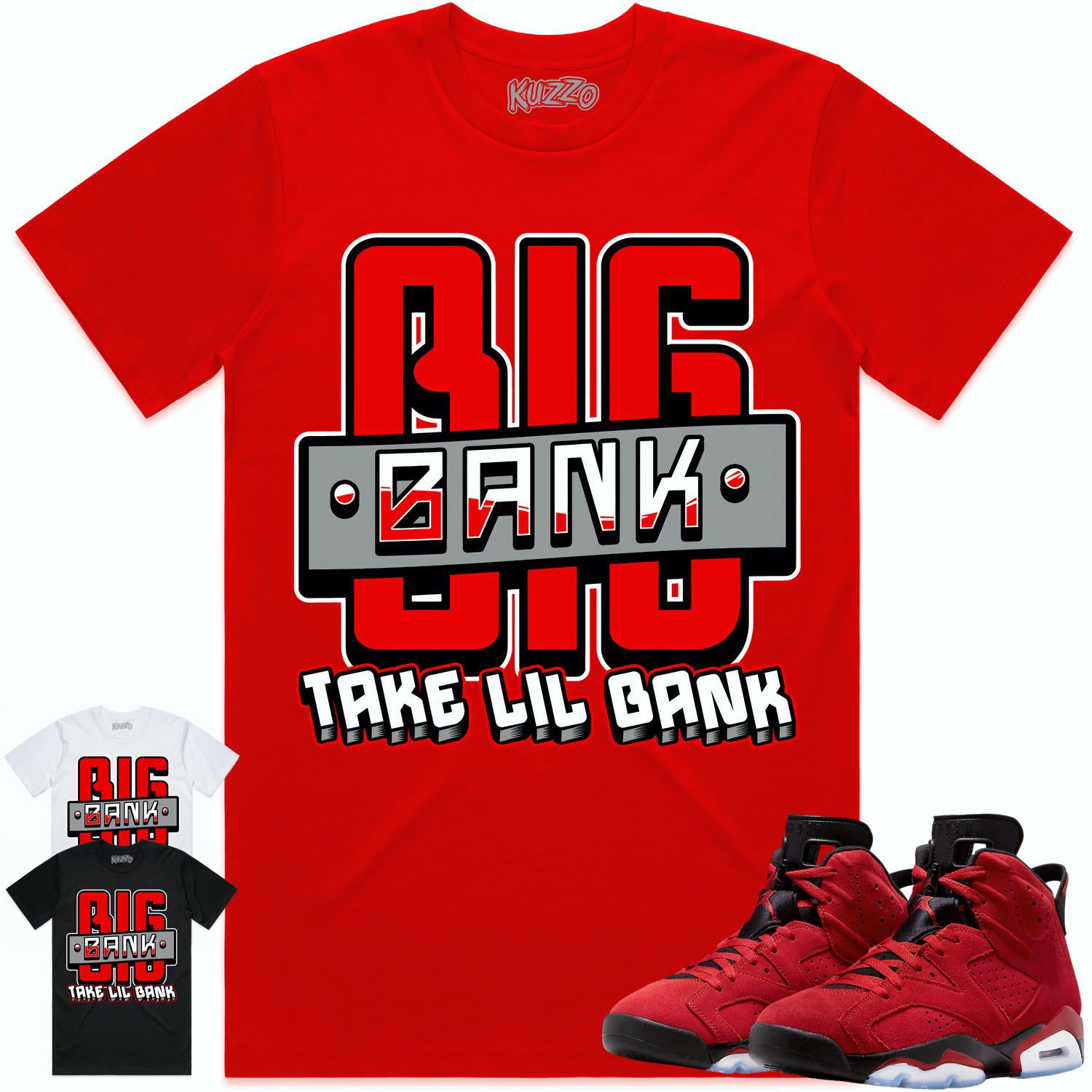 Jordan 6 Toro Bravo 6s Shirt to Match - RED BIG BANK