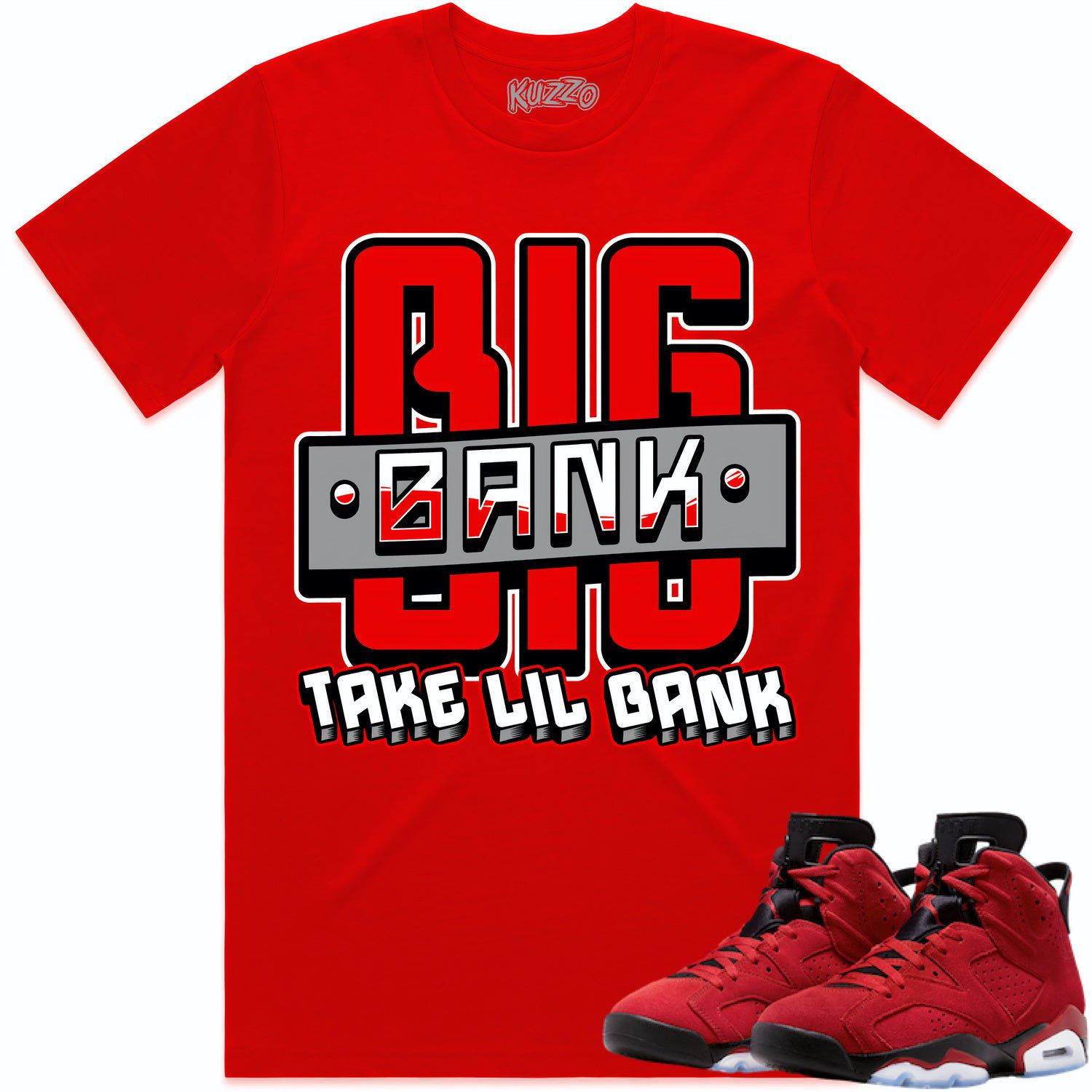 Jordan 6 Toro Bravo 6s Shirt to Match - RED BIG BANK