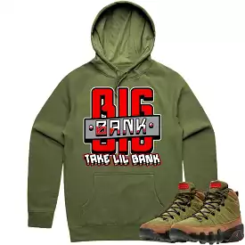 Jordan 9 Beef Broccoli 9s Hoodie to Match - RED BIG BANK