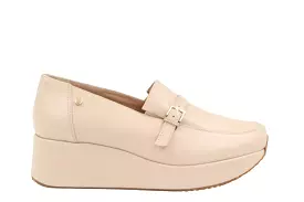 KELTON Cream leather Platform Loafer AFO602