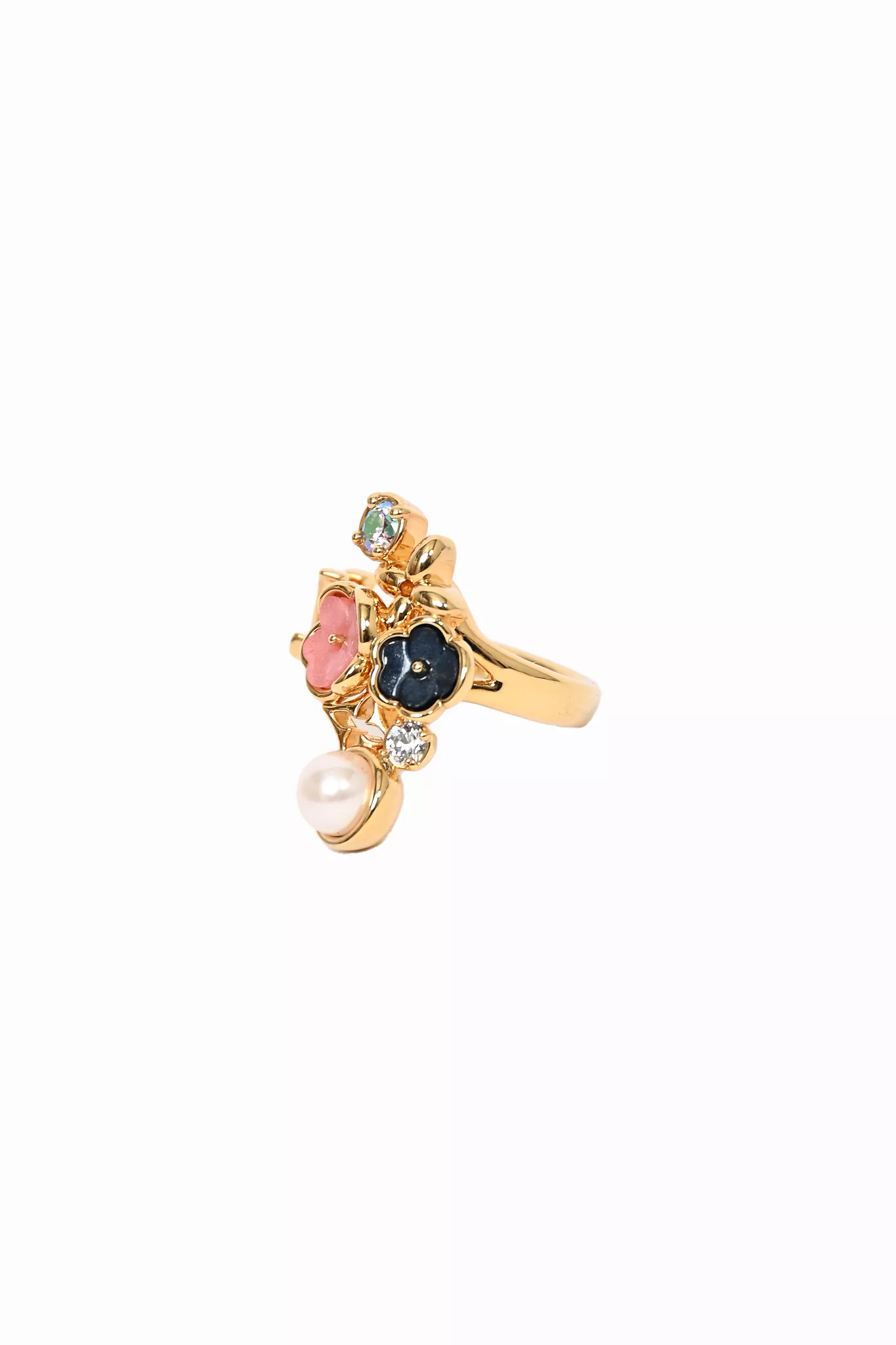 Louis Vuitton Gold Toned Floral 'Botanica' Ring